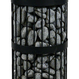 Harvia sauna heater column packed with rounded olivine diabase stones