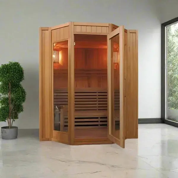 SunRay Tiburon 4-Person Indoor Traditional Sauna HL400SN, view 12, RecovAthlete
