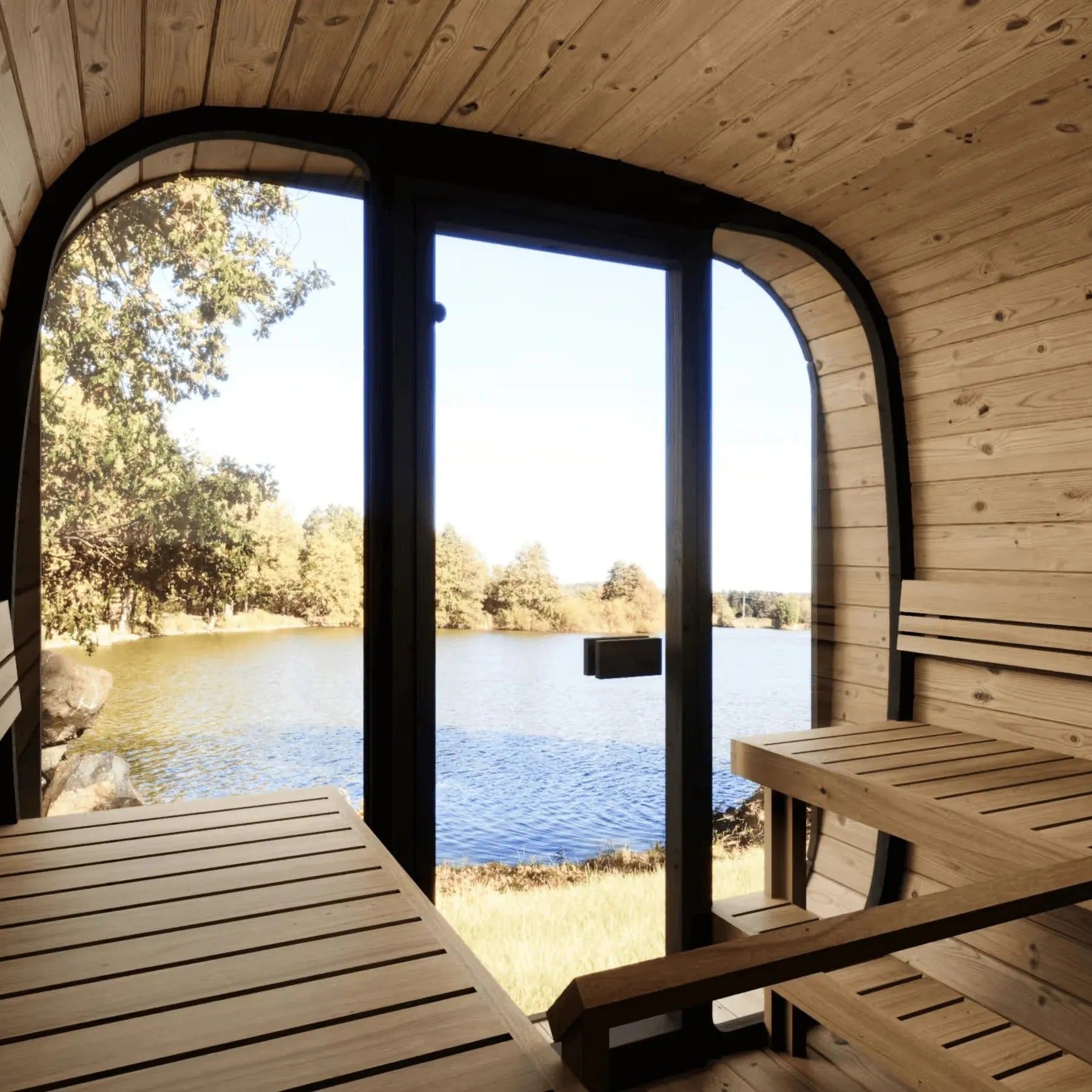 SaunaLife Model CL7G Cube-Series Outdoor Home Sauna Kit, Up to 6 Persons