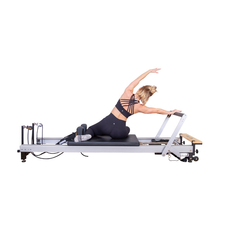 Client working the ropes on the C8-Pro reformer
