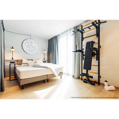 BenchK 733B Luxury Black wall bars for home gym and personal studio
