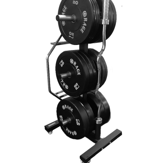 CFF-BPR6 Mobile Bar & Olympic Bumper Plate Rack