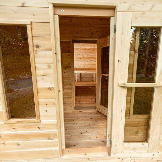 Leisurecraft Canadian Timber Georgian Cabin Sauna with Changeroom