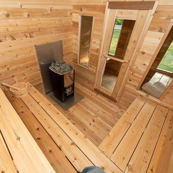 Leisurecraft Canadian Timber Georgian Cabin Sauna with Changeroom