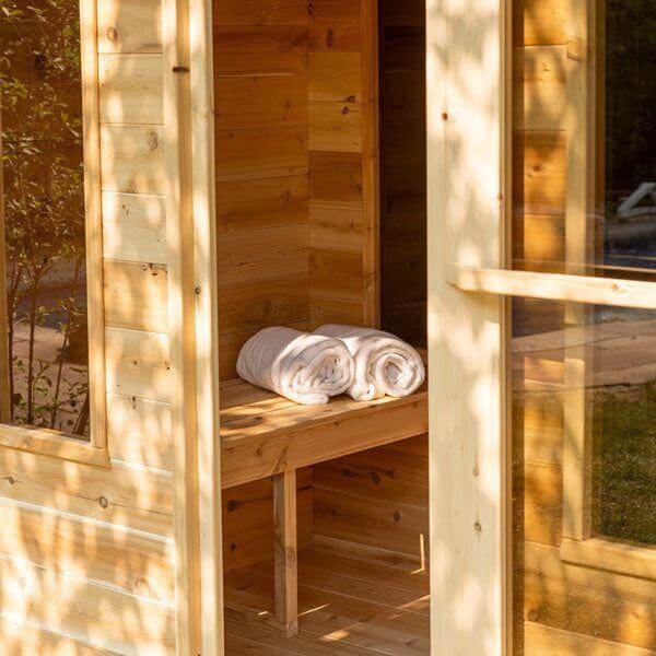 Leisurecraft Canadian Timber Georgian Cabin Sauna with Changeroom