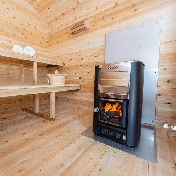 Leisurecraft CT Georgian Cabin Sauna with Porch CTC88PW | 2-6 Person Sauna, view 12, RecovAthlete