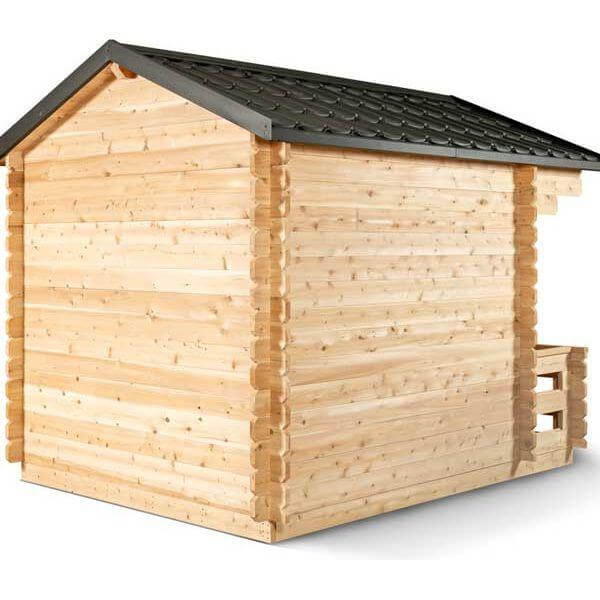 Leisurecraft CT Georgian Cabin Sauna with Porch CTC88PW | 2-6 Person Sauna, view 4, RecovAthlete
