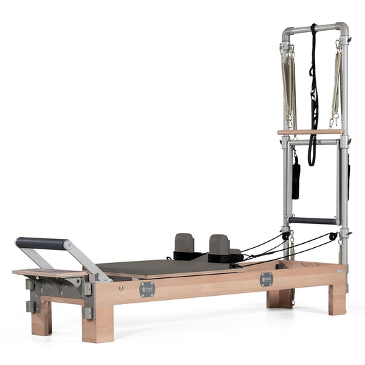BASI Systems Compact Pilates Reformer Machine with Tower #color_dark-cool-sand