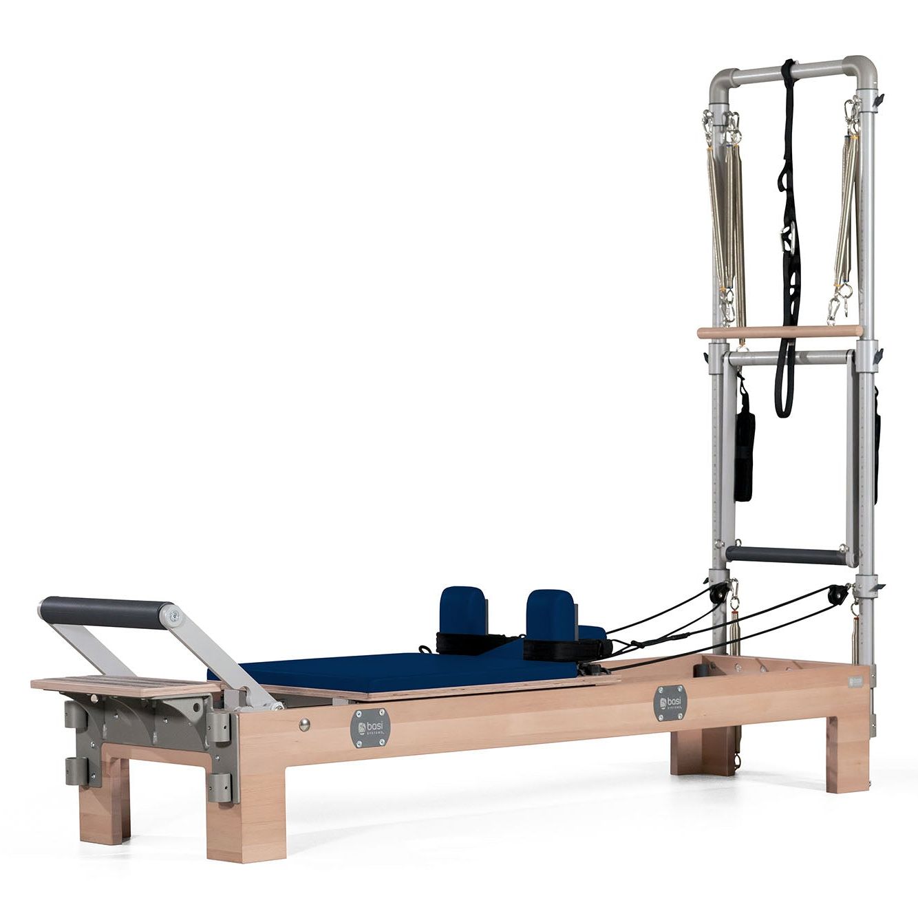 BASI Systems Compact Pilates Reformer Machine with Tower#color_dark-navy