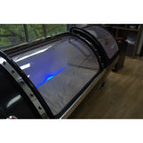 Macy-Pan HP2202-90 Diamond Hyperbaric Oxygen Therapy Chamber with blue lighting for enhanced recovery and performance.