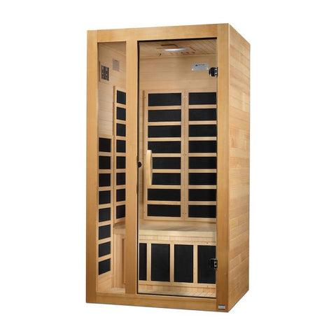 Dynamic Gracia 1-2-Person Low EMF FAR Infrared Sauna (Canadian Hemlock)