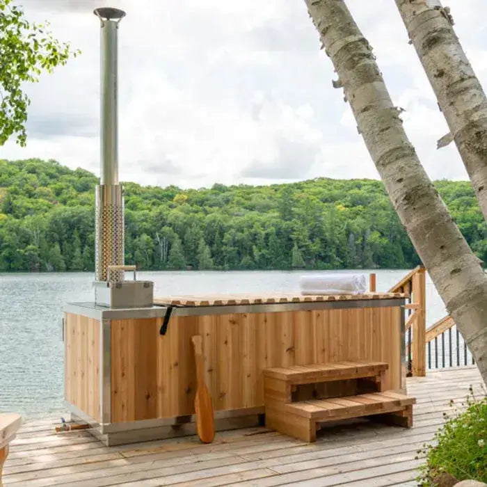 Leisurecraft The Starlight Wood Burning Hot Tub | CT372W, view 10, RecovAthlete
