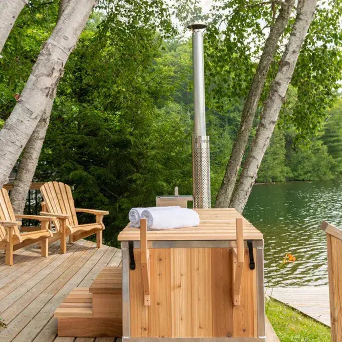 Leisurecraft The Starlight Wood Burning Hot Tub | CT372W, view 11, RecovAthlete