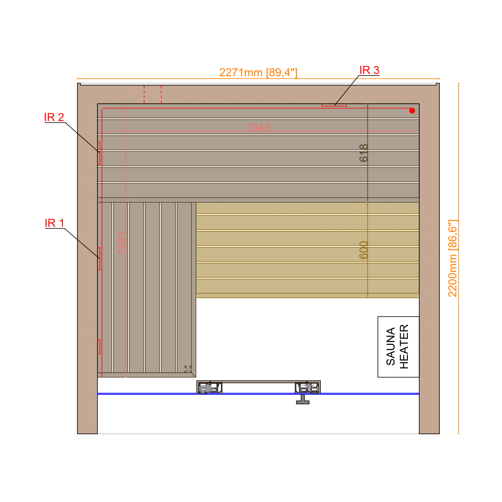 Fortis Sauna Cabin 3–4 Person Pre-assembled | ThermaSol