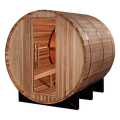 Golden Designs "Zurich" 4 Person Barrel with Bronze Privacy View - Traditional Steam Sauna -  Pacific Cedar