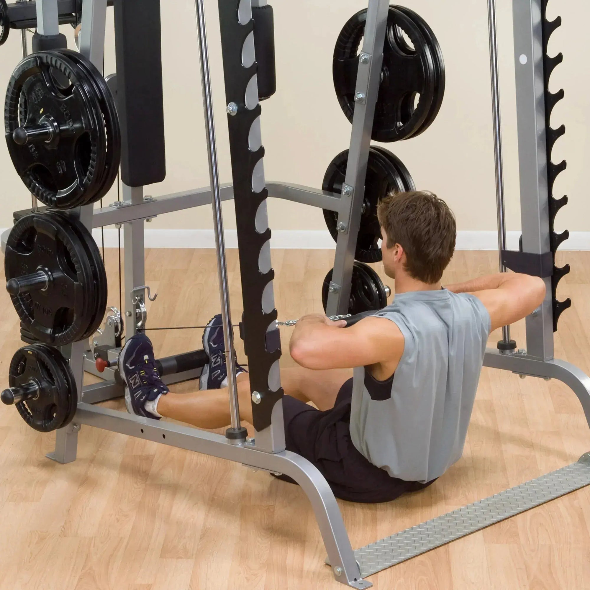 Body Solid GS348QP4 Series 7 Smith Gym, view 43, RecovAthlete