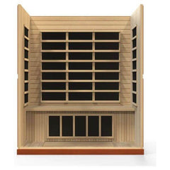 Dynamic Bergamo 4-Person Low EMF FAR Infrared Sauna (Canadian Hemlock)