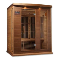 Maxxus 3-Person Low EMF FAR Infrared Sauna (Canadian Red Cedar)