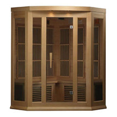 Maxxus 3-Person Corner Low EMF FAR Infrared Sauna (Canadian Hemlock)