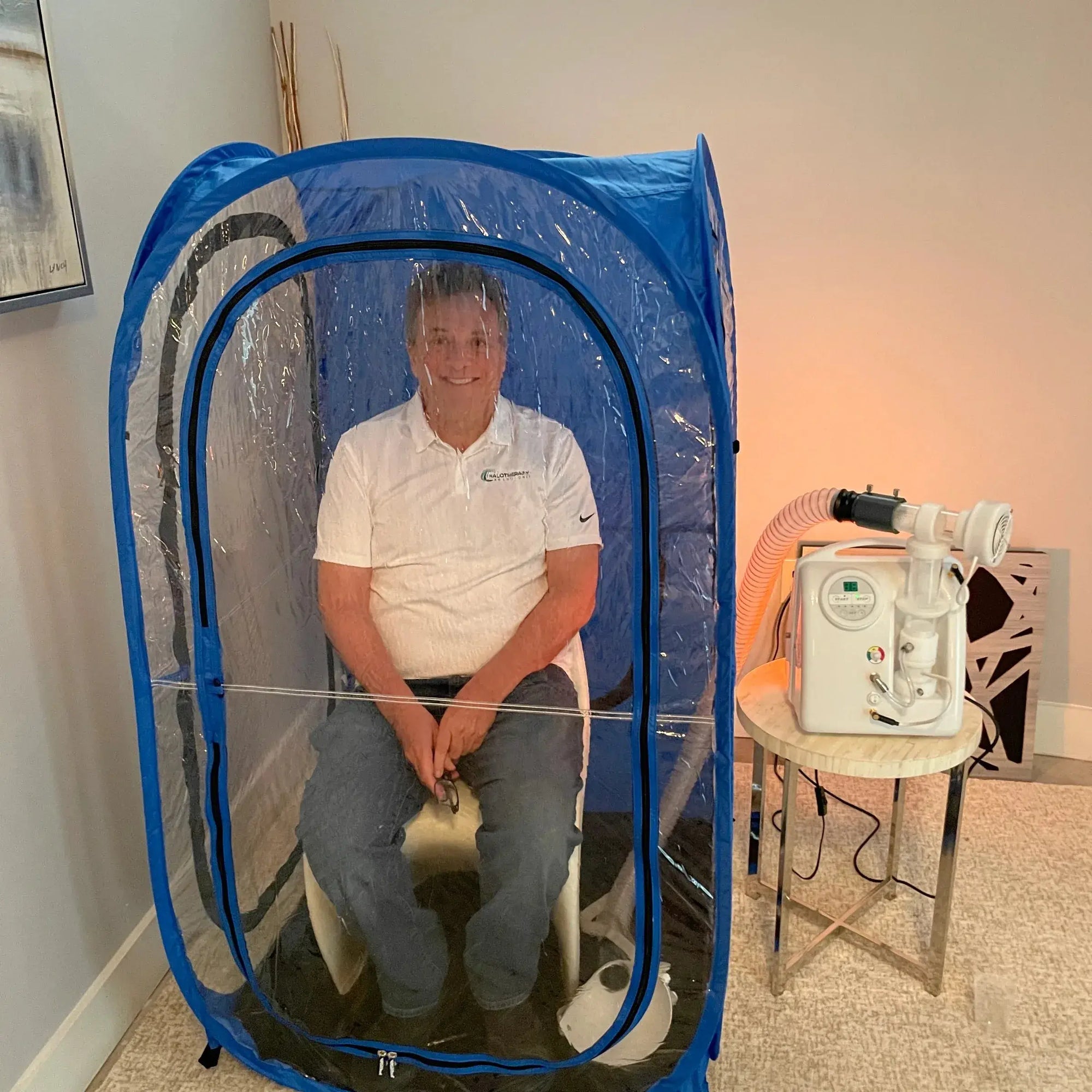  HaloPod device for home salt therapy displayed in a centered view - RecovAthlete