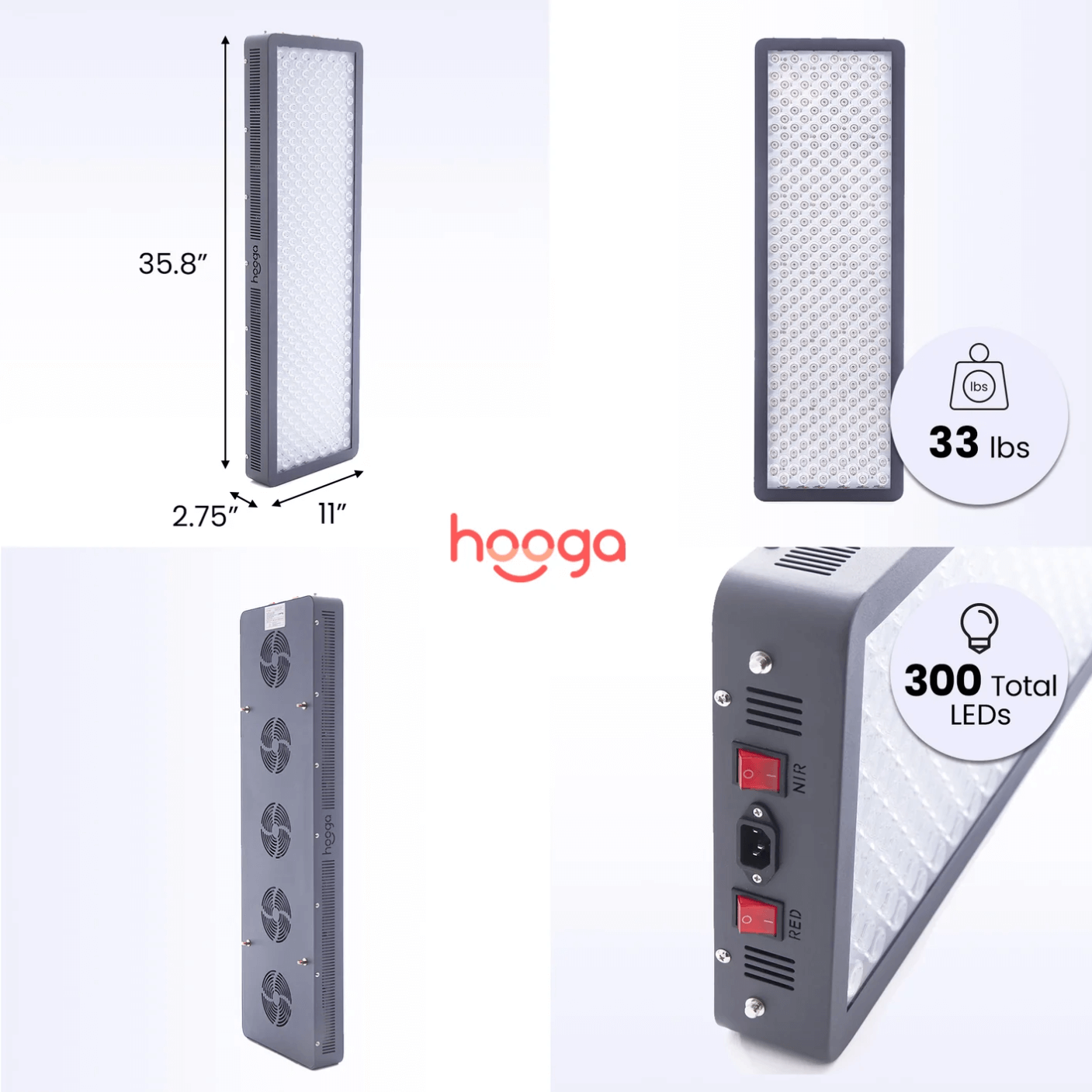 Hooga HG 1500 Red Light Therapy Panel, view 6, RecovAthlete