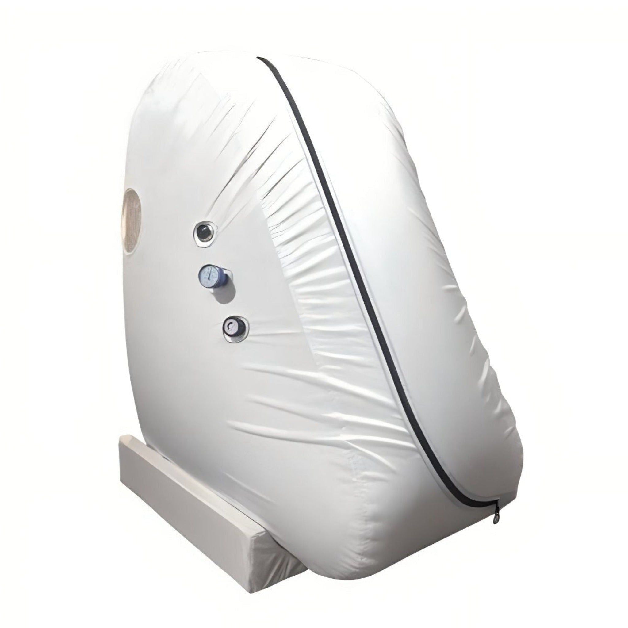 Macy-Pan L1 Seated Hyperbaric Oxygen Therapy Chamber designed for easy mobility and oxygen therapy access.