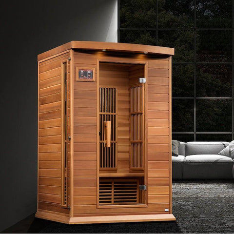 Maxxus 2-Person Near Zero EMF FAR Infrared Sauna (Canadian Red Cedar)