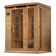 Maxxus 3-Person Near Zero EMF FAR Infrared Sauna (Canadian Hemlock)