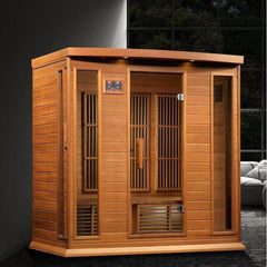 Maxxus 4-Person Near Zero EMF FAR Infrared Sauna (Canadian Red Cedar)