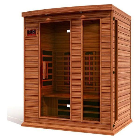 Maxxus 3-Person Full Spectrum Near Zero EMF FAR Infrared Sauna (Canadian Red Cedar)