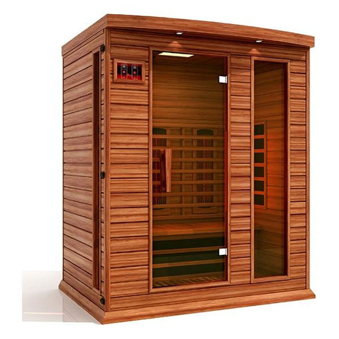 Maxxus 3-Person Full Spectrum Near Zero EMF FAR Infrared Sauna (Canadian Red Cedar)