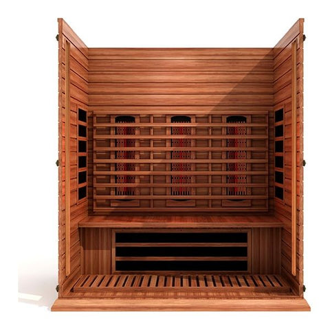 Maxxus 3-Person Full Spectrum Near Zero EMF FAR Infrared Sauna (Canadian Red Cedar)