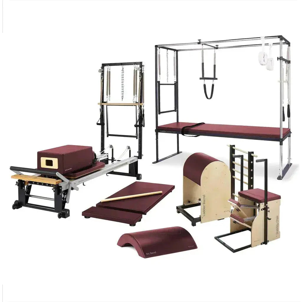 Merrithew Enhanced One-On-One Studio Bundle Red Truffle