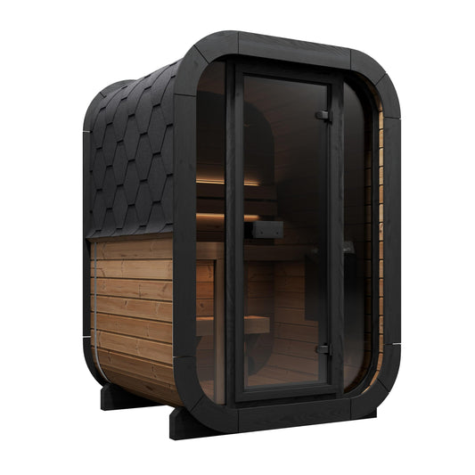 SaunaLife CL3G Cube Sauna – 2-Person Cube-Series Outdoor Home Sauna Kit, view 2, RecovAthlete