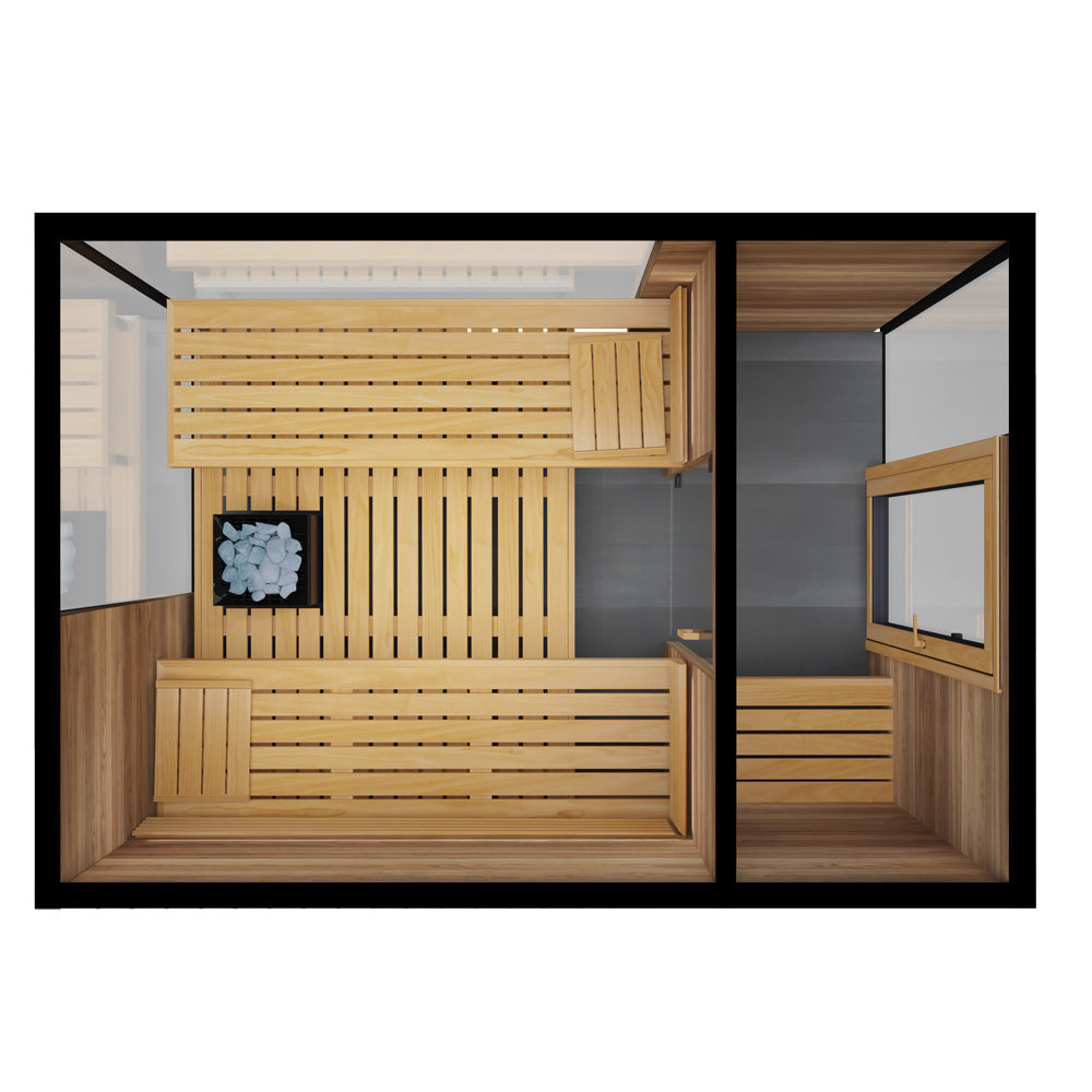 Ombra Sauna Cabin 4–6 Person Pre-assembled | ThermaSol