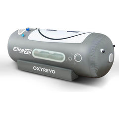 Diagonal view of OxyRevo Elite 32 1.4 ATA Hyperbaric Chamber.