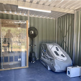 OxyRevo Forward 90 Portable Sitting Hyperbaric Chamber Lifestyle Image – RecovAthlete