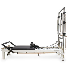 C8-S Pro raised on its leg extensions with the Half Cadillac frame mounted at the headrest end