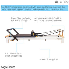 Angled view of the C8-S Pro Half Cadillac showing the carriage, footbar and spring holders
