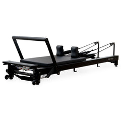 Align Pilates C8-Pro Noir Pilates reformer in matte black, full length side view