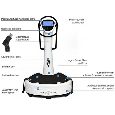 Power Plate pro7HC Vibration Platform features diagram