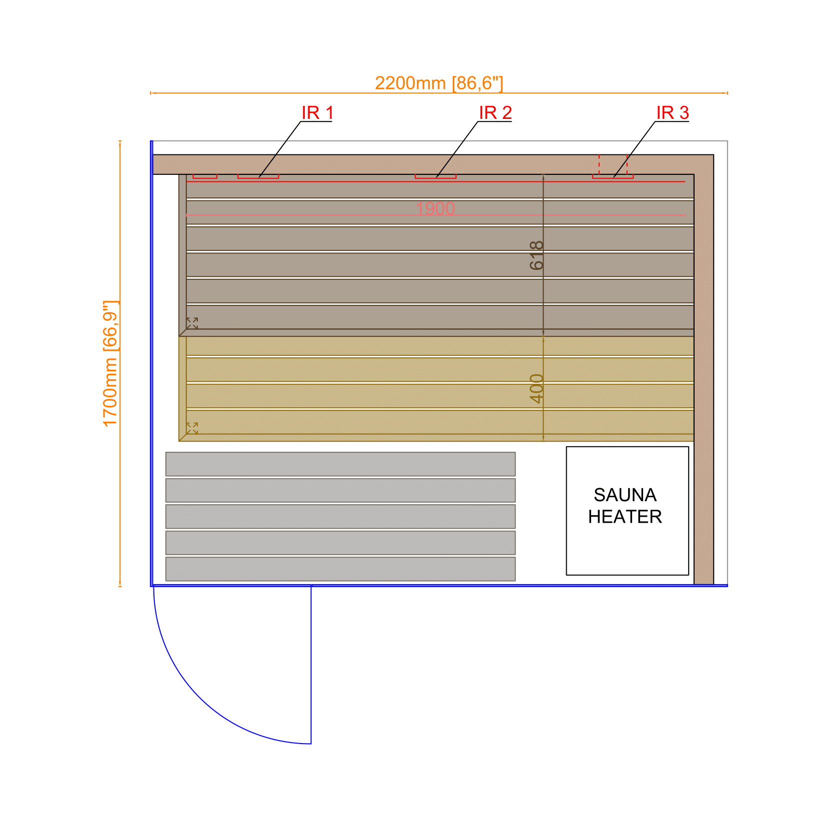 Lumaria Indoor Sauna Cabin – Medium | ThermaSol