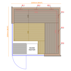 Aalto Indoor Sauna Cabin 3–4 Person | ThermaSol