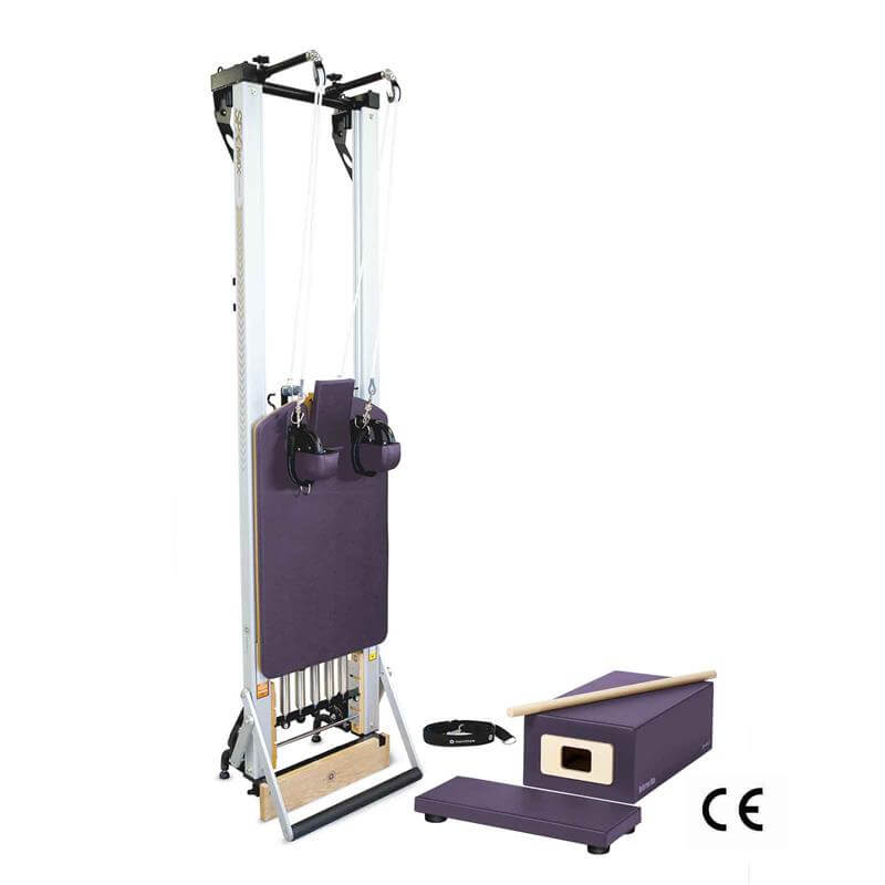 Merrithew™ SPX® Max Reformer Vertical Stand Bundle in purple impluse color