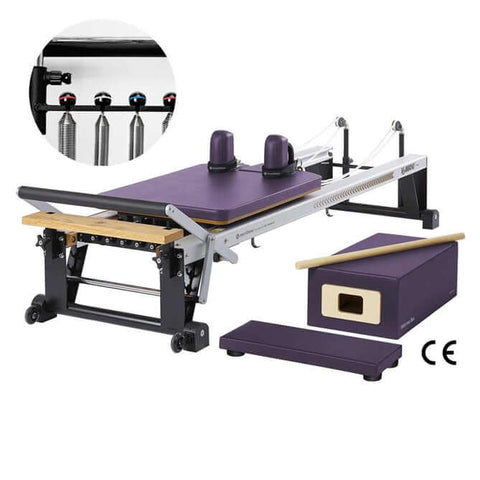 Merrithew V2 Max Reformer Bundle with High Precision Gearbar in purple color