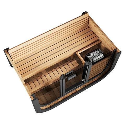 SaunaLife Model CL7G Cube-Series Outdoor Home Sauna Kit, Up to 6 Persons