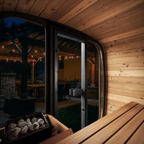 SaunaLife Model CL7G Cube-Series Outdoor Home Sauna Kit, Up to 6 Persons
