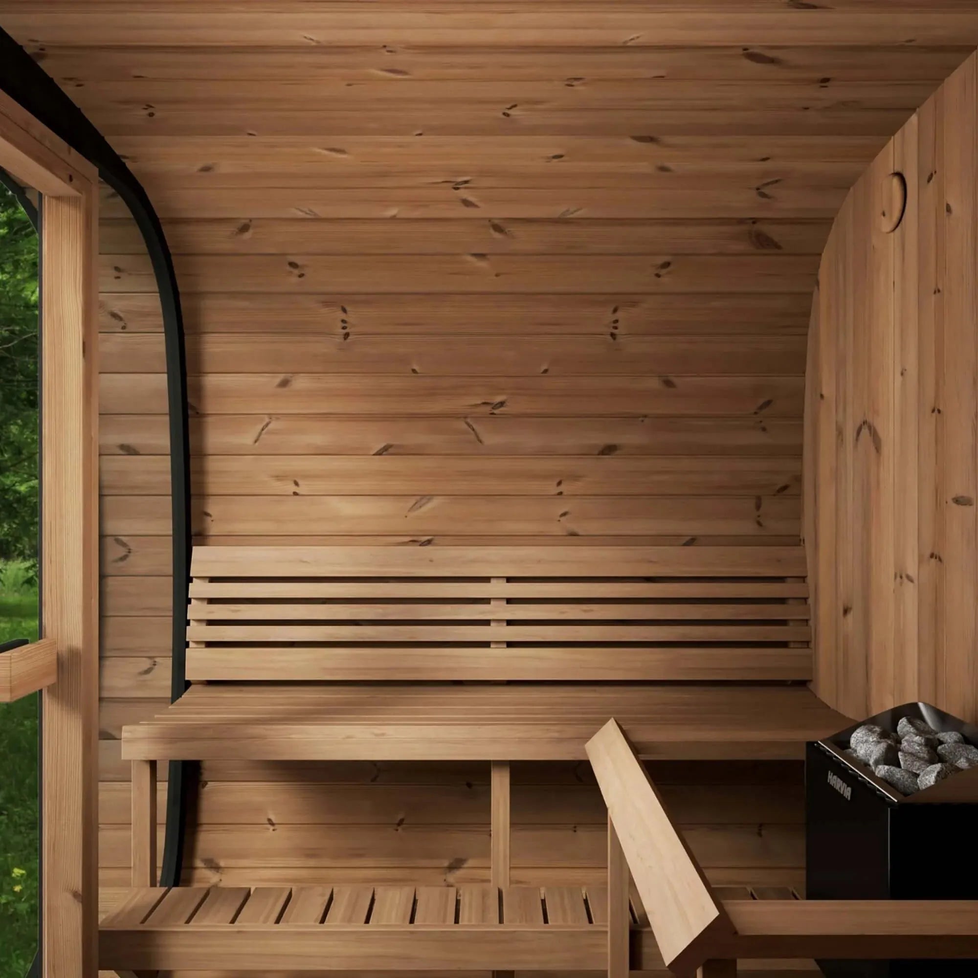 SaunaLife Model CL7G Cube-Series Outdoor Home Sauna Kit, Up to 6 Persons