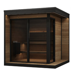 SaunaLife GL6 6-Person Outdoor Sauna Kit | Garden Luxury Series