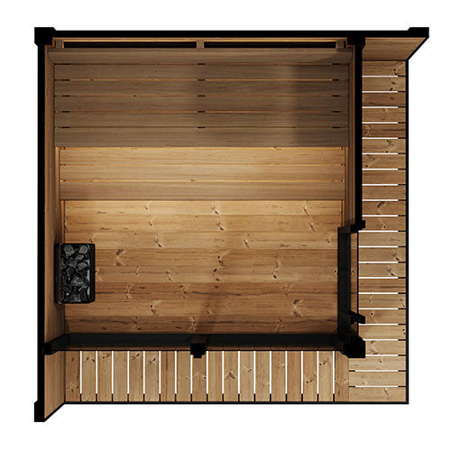SaunaLife GL6 6-Person Outdoor Sauna Kit | Garden Luxury Series, view 6, RecovAthlete